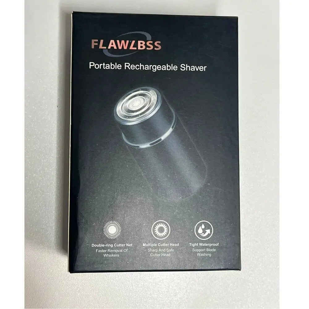 FLAWLBSS PORTABLE UNISEX RECHARGABLE SHAVER NIB